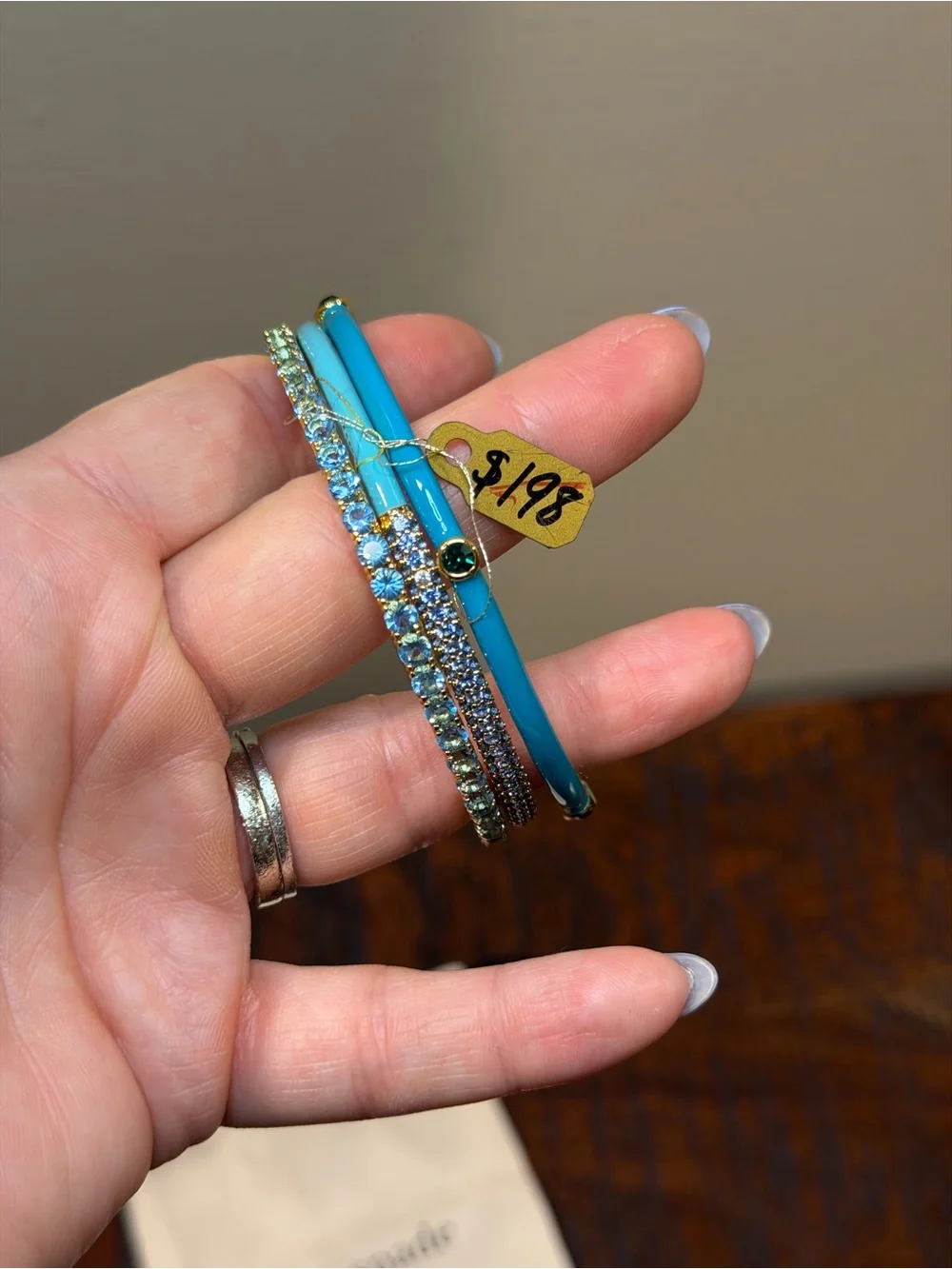 Kate Spade Turquoise and Gold Bangle Set